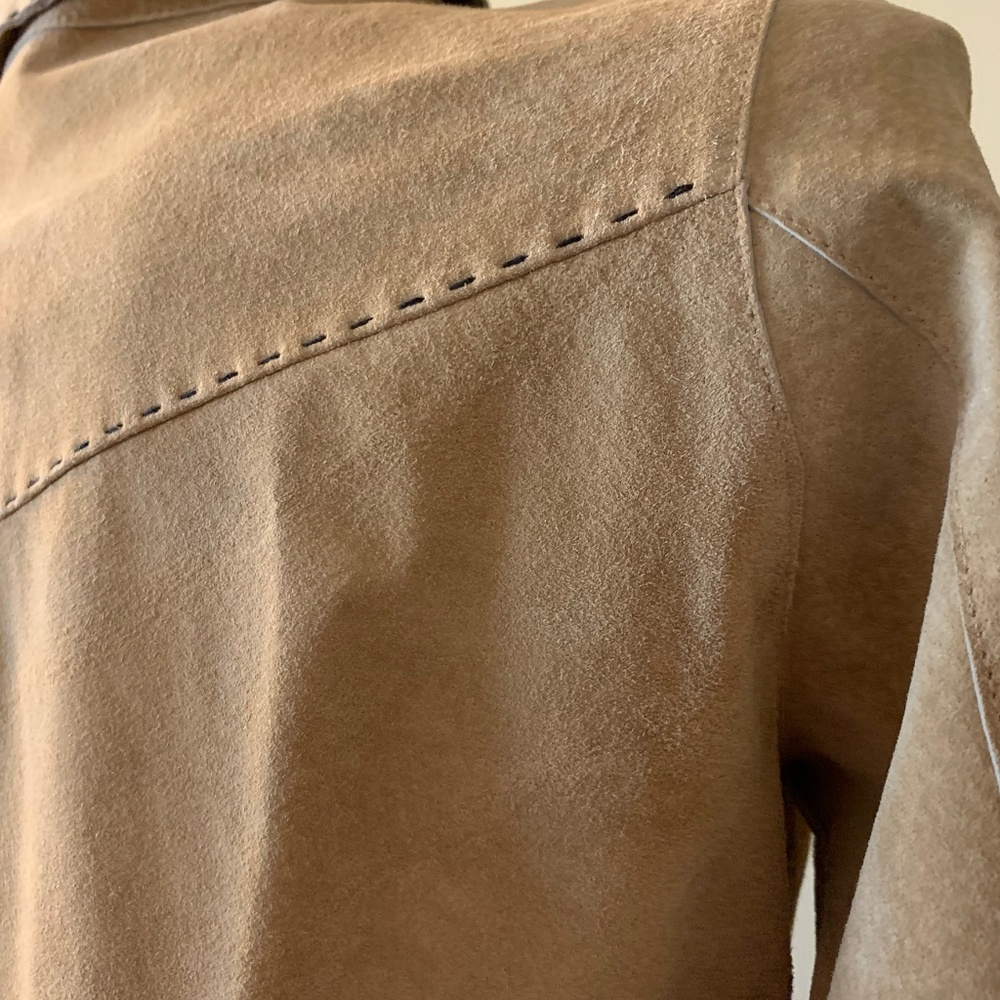 KAREN KANE LEATHER BLOUSE - SZ S ⭐ FANCY - Picture 7 of 8